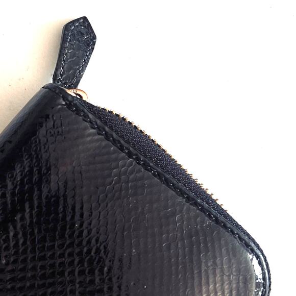 Authentic VERSACE Gold Half Medusa Logo Black Leather Long Zip Around Wallet - Picture 4 of 6